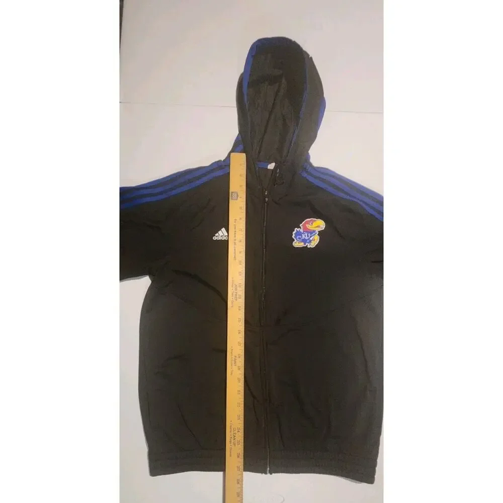 New Men's Adidas Kansas Jayhawks Sweater Hoodie Black